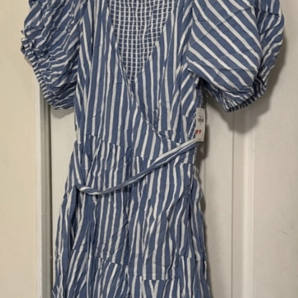 Old Navy Blue and White Striped Sundress